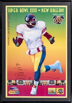 1997 Peter Max Signed Super Bowl XXXI Poster (PSA/DNA)